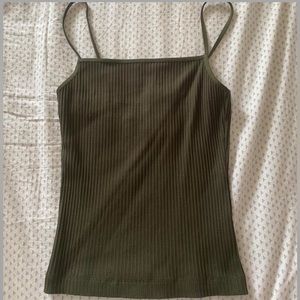 Aritzia Laciann olive green tank new